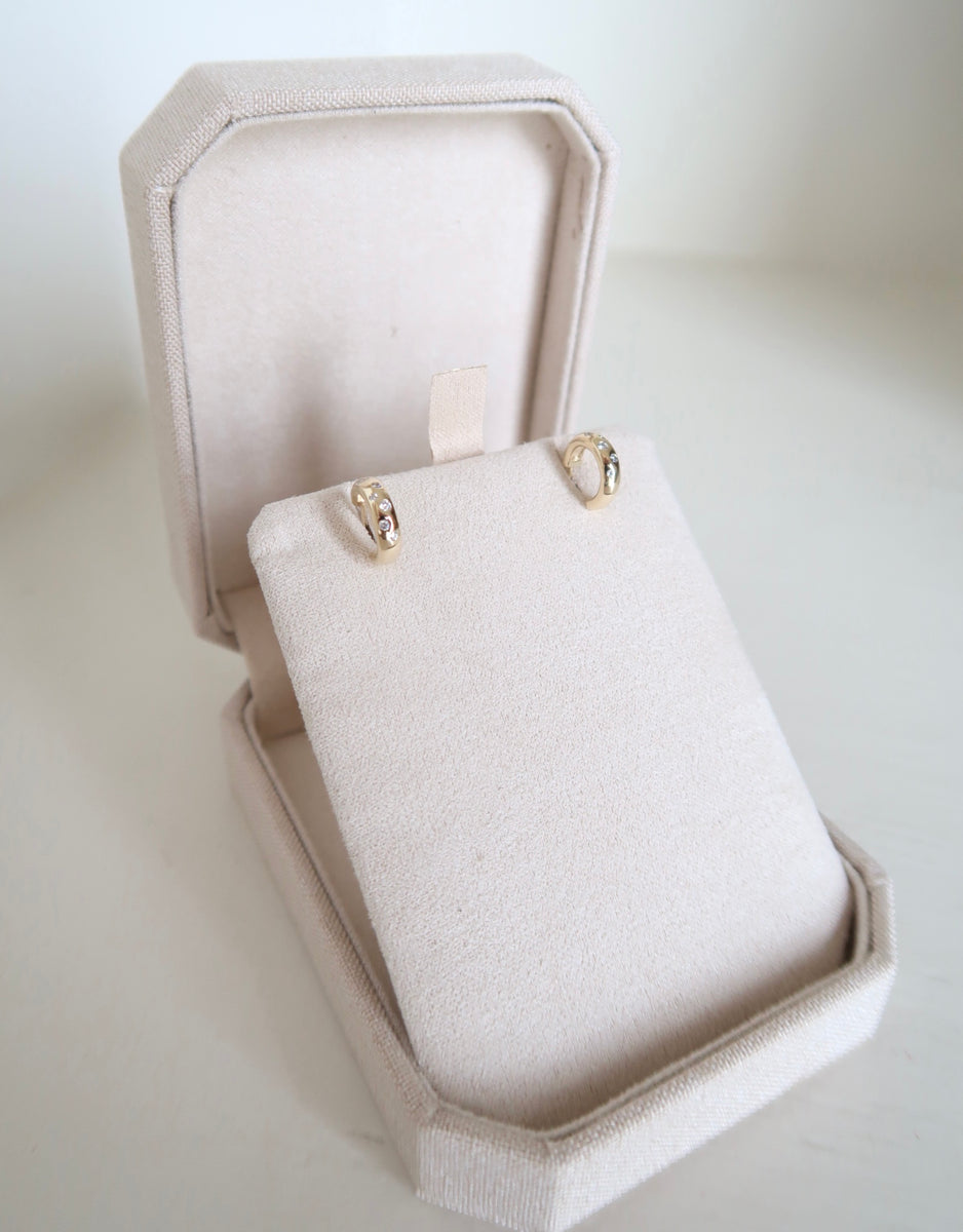 Confetti Diamond Hoops Adelaide Niketas Designs