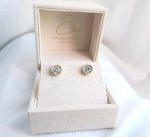 1.06ct Diamond Bezel Stud Earrings