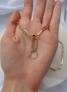 Charm Collector Keepsake Necklace - Diamond Push Lock